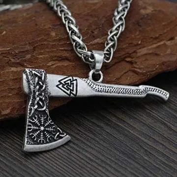 Mjolnir Men Viking Odin Mamen Nordic Viking Trinity Valknut Vegvisir Compass Amulet Pendant Necklace Talisman Jewelry