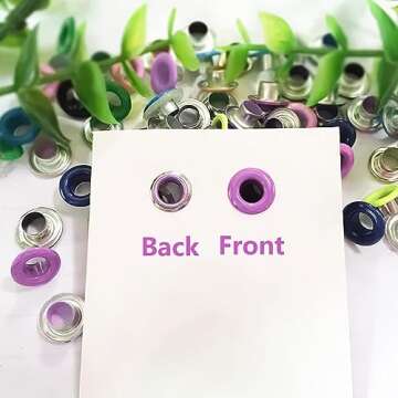 YHNTGB 600 Pcs Metal Eyelets Macaron Grommets Sets with 3 Pieces Installation Tool and Storage Box for Shoes Clothes Crafts Bag DIY Project 0.19 inch 12 Colors