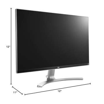 LG 27UD68-W 27-Inch 4K UHD IPS Monitor with FreeSync, Silver/White