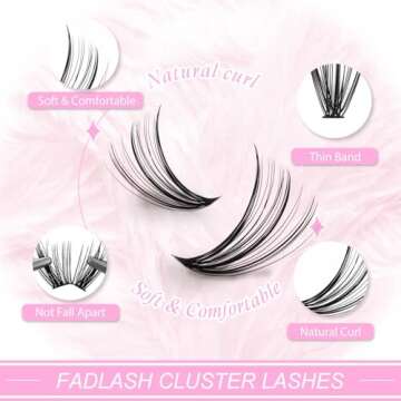 Lash Clusters Extensions 200pcs 30D Individual Cluster Lashes Mixed Tray Black Mink DIY Eyelash Exte...