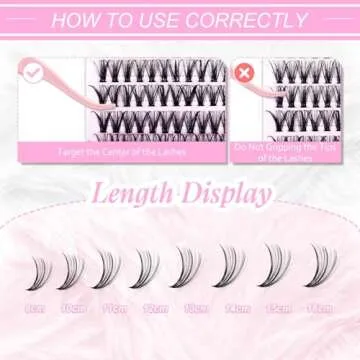 Lash Clusters Extensions 200pcs 30D Individual Cluster Lashes Mixed Tray Black Mink DIY Eyelash Extensions and Under Eyelashes Professional Makeup (30D-0.07-C, 8-16mm)
