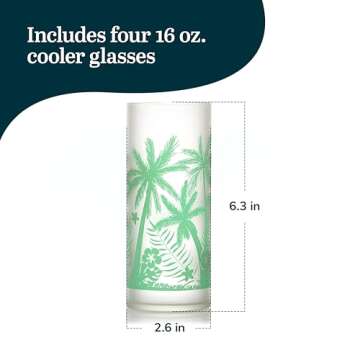 Libbey Vintage Palm Glasses Set - Retro & Dishwasher Safe