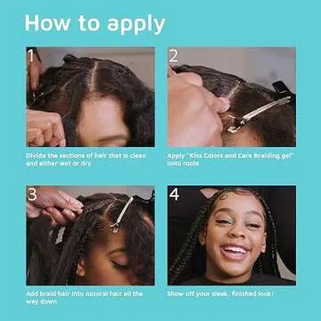 KISS COLORS & CARE Braid Gel Maximum Hold, 6 oz -Nourishing, Adds Shine, Moisture Boosting, Lasting ...