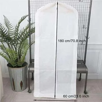 NUOMI Breathable Garment Bags Bridal Gown Wedding Dresses Storage Bag Long Dress Dust Over Large Cov...