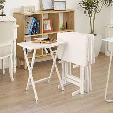 Casual Home 5pcs Tray Table Set - White (660-41)