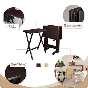 Casual Home 5pcs Tray Table Set - White (660-41)