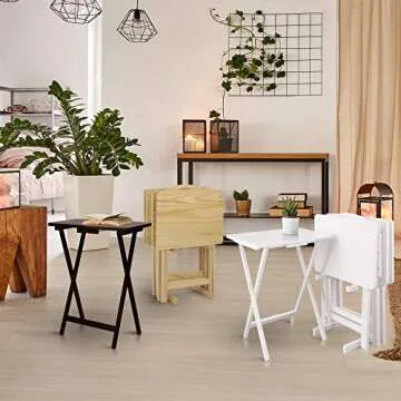 Casual Home 5pcs Tray Table Set - White (660-41)