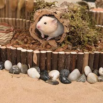 Niteangel Hamster Suspension Bridge Toy - Long Climbing Wooden Ladder for Hamsters Mice Mouse Gerbils Sugar Glider Rat and Other Small Animals (25.6L x 2.8W)