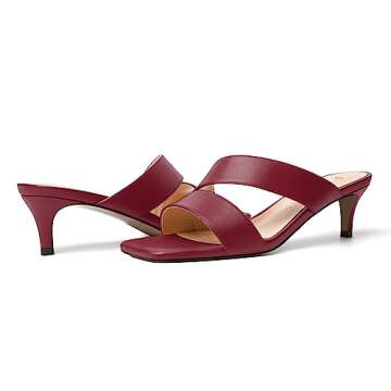 Chic MODENCOCO Women's Square Toe Heeled Sandals