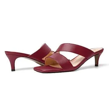 Chic MODENCOCO Women's Square Toe Heeled Sandals