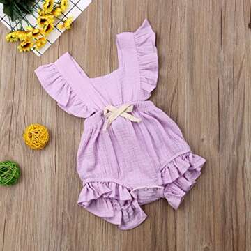 Stylish Newborn Baby Girls Long Sleeve Romper with Collar