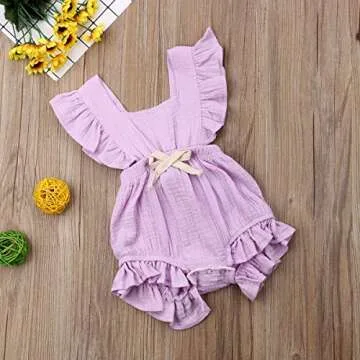 Stylish Newborn Baby Girls Long Sleeve Romper with Collar