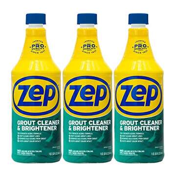 Zep Grout Cleaner and Brightener - 32 oz (Pack of 3) ZU104632 - Deep Cleaning Pro Formula