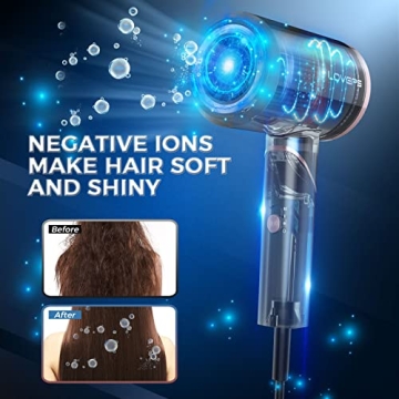 Blow Dryer with Diffuser, Professional Ionic Hair Care