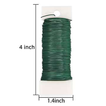 Livder 114 Yards Green Flexible Paddle Wire for Crafts