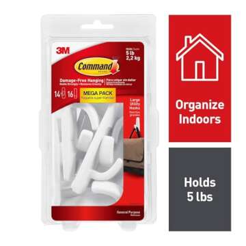 3M Command Hooks - Durable, Damage-Free Wall Hangings for all Spaces