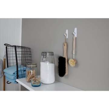 Damage-Free 3M Command Hooks, White, 14 Large Utility Hooks