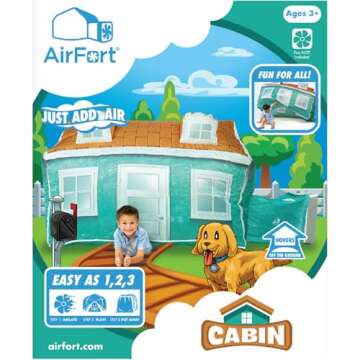 The Original Patented AirFort - Build A Fort in 30 Seconds, Inflatable Fort for Kids, Play Tent for ...