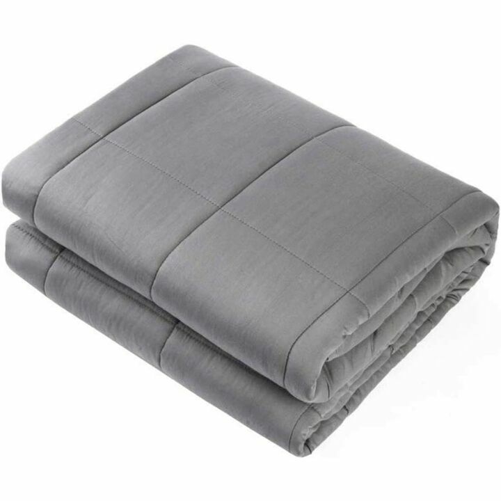 Waowoo 15lbs Weighted Blanket - Queen Size, Dark Grey