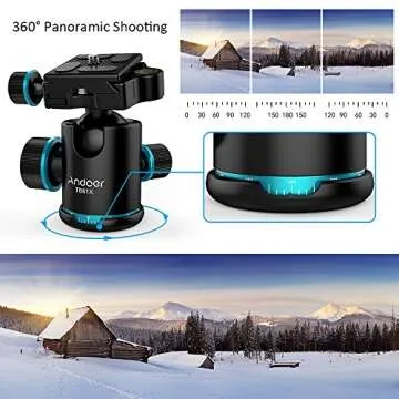 Andoer TB81X Tripod Ball Head 360° Quick Release for All Cameras