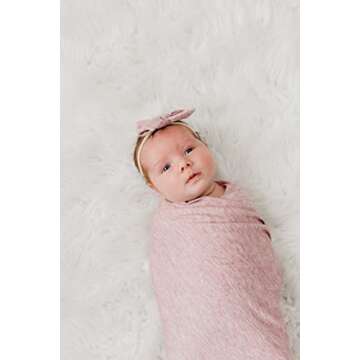 Copper Pearl Baby Swaddle Blanket - Premium Knit Baby Blanket, Large Soft Stretchy Receiving Blankets for Baby Girl, Swaddles for Newborn, Infant, and Toddler (Maeve)