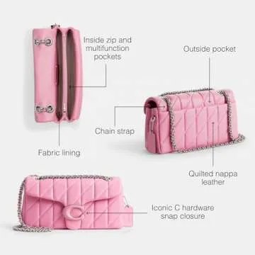 Shop Coach Quilted Tabby 26 Bag in Vivid Pink