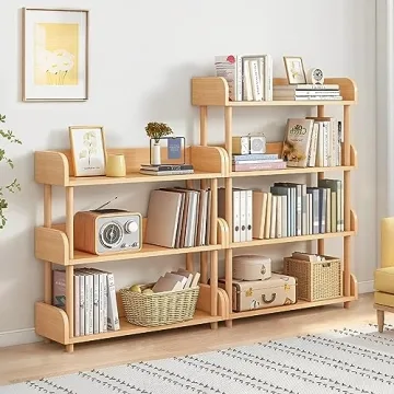 OSCHF 4-Tier Wooden Open Bookcase Modern Stylish Design