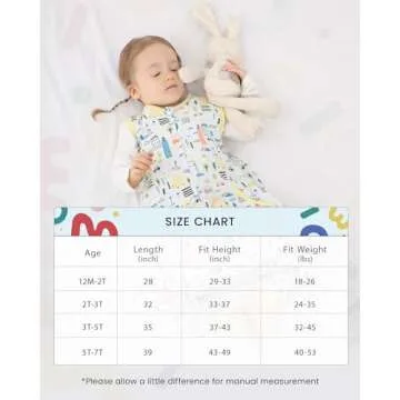 HOMEAL Summer Toddler Sleep Sacks for 12m-7T Kids