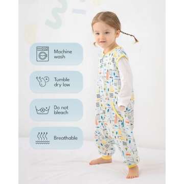 HOMEAL Summer Toddler Sleep Sacks for 12m-7T Kids