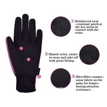 ChinFun Kids Horse Riding Gloves - Lightweight Durable Grip