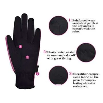 ChinFun Kids Horse Riding Gloves - Lightweight Durable Grip