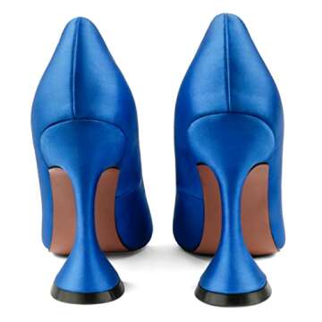 Zzheels Rhinestone Triangle Heel Pumps for Women