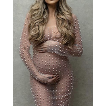 Chloefairy Women's Rhinestone Mesh Dress Elegant Cover-Up