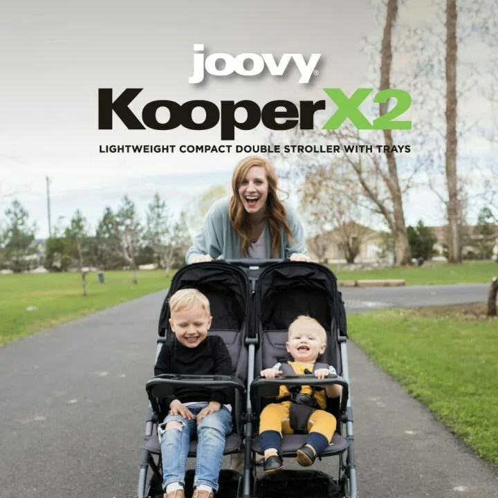 Joovy Kooper X2 Double Stroller - Lightweight & Compact