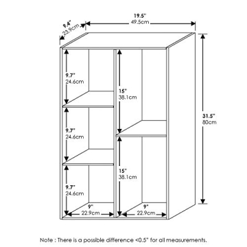 Furinno Luder 5-Cube Bookcase for Stylish Storage Solutions