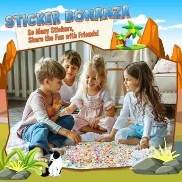 3200+ Stickers for Kids, 3D Puffy Stickers, 64 Different Sheets, Cute Animals Stickers for Boys Girls Teachers, Classroom Reward, Craft Scrapbooking, Party Gift