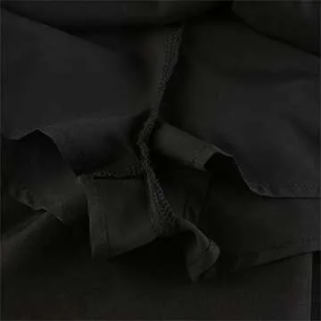 Stylish Ruolai Goth Black Pleated Mini Skirt with Chain