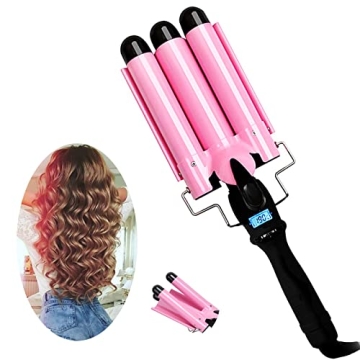 3 Barrel Curling Iron for Effortless Beach Waves