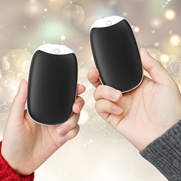 2 Pack Hand Warmers Rechargeable, 8000mAh Electric Portable Pocket Hand Warmer/Power Bank, Great for...