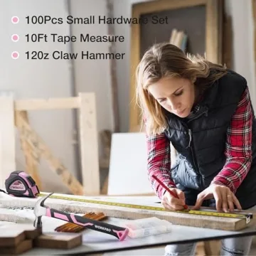 Stylish WORKPRO Pink Tool Kit for Home Repairs and Gifts