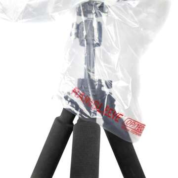 OP/TECH USA Rainsleeve Camera Cover - Clear Rain & Dust Sleeve for Shooting Photos & Video, with Viewfinder Access - Camera Rain Cover, Mega, 2 Pack