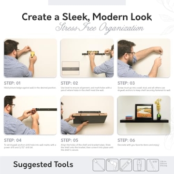 InPlace Contemporary Shelf with Invisible Brackets for Stylish Storage