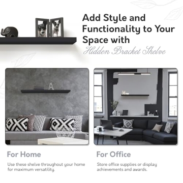 InPlace Contemporary Shelf with Invisible Brackets for Stylish Storage