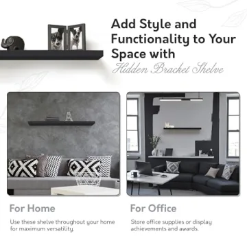 InPlace Contemporary Shelf with Invisible Brackets for Stylish Storage