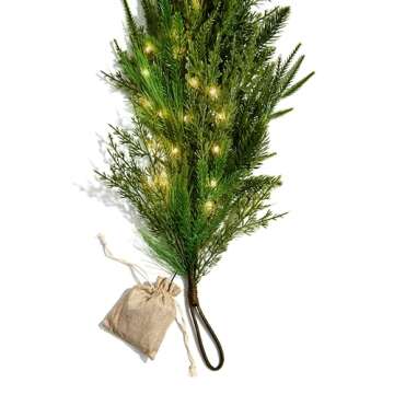 LampLust 6ft Prelit Mantle Garland with Timer and Lights