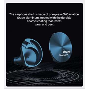 Linsoul 7HZ Timeless AE 14.2mm Planar HiFi in-Ear Earphone with CNC Aluminum Shell, Detachable 2PIN Cable