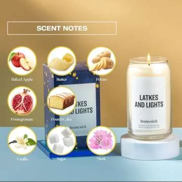Homesick Latkes and Lights Candle - Joyful Hanukkah Scent in 13.75 oz