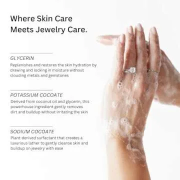 Shinery Jewelry Wash - Luxury Jewelry Cleaner Solution for All Types Including; Silver, Gold, Diamond, Fine and Costume Made in USA, 1 Pack