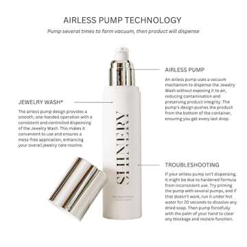 Shinery Jewelry Wash - Luxury Jewelry Cleaner Solution for All Types Including; Silver, Gold, Diamond, Fine and Costume Made in USA, 1 Pack