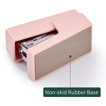 Gevanchi Mini Stapler, 20 Sheet Office Desktop Stapler with 640 Standard Staples and A Staple Remover, Pink…